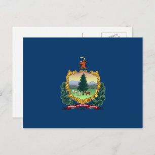 Vermonter Flag, Flagge von Vermont Postkarte