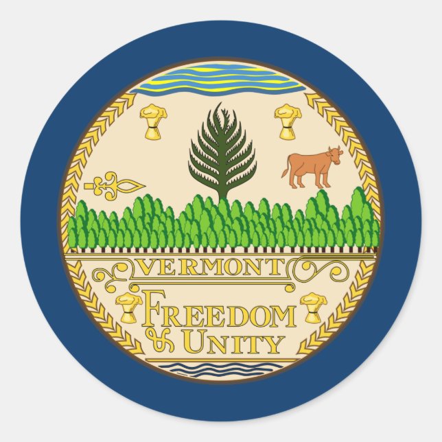 Vermonter Siegel, Siegel des Vermont Sticker (Vorderseite)