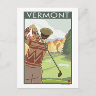 VermontGolfing Scene Postkarte