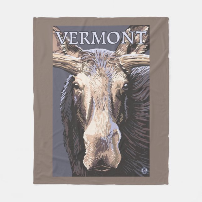 VermontMoose herauf nahes Fleecedecke (Vorderseite)