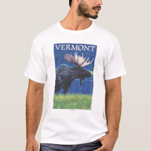 VermontMoose im Mondschein T-Shirt