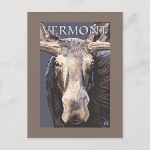 VermontMoose Up Nah Postkarte