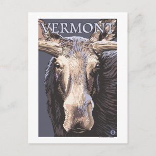 VermontMoose Up Nah Postkarte