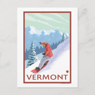 VermontSnowboarder Scene Postkarte