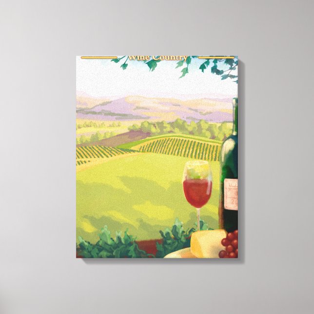 VermontWeinlandschaft Leinwanddruck (Vorderseite)