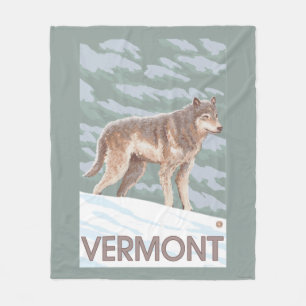 VermontWolf Szene Fleecedecke