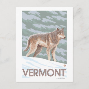 VermontWolf Szene Postkarte