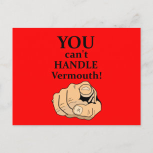 Vermouth kann man nicht handhaben - Funny Postcard Postkarte