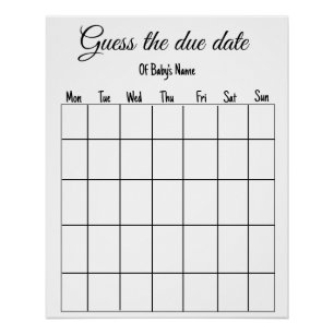 Vermutlich das passende Baby Duschspiel Poster