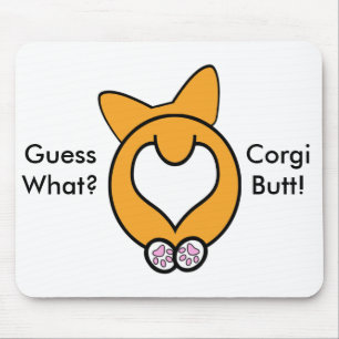 Vermutung was? Corgi-Hintern! Mousepad