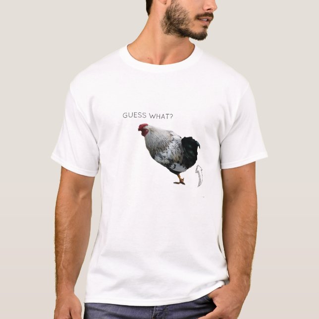 VERMUTUNG WAS? HUHN-HINTERN. lustiges T-Shirt (Vorderseite)