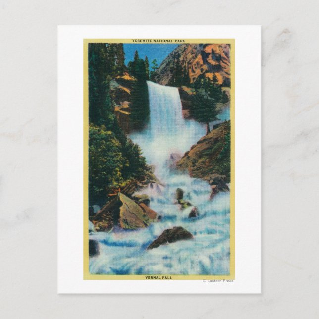 Vernal Falls at YosemiteYosemite, CA Postkarte (Vorderseite)