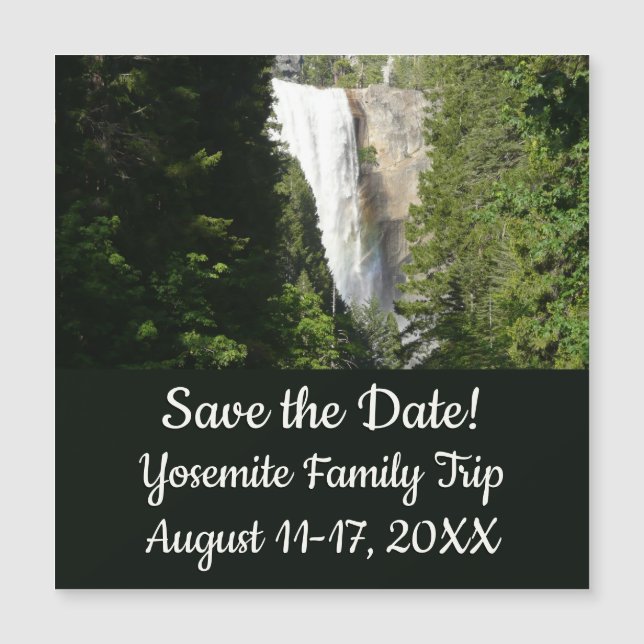 Vernal Falls II. im Yosemite-Nationalpark Magnetkarte (Vorderseite)