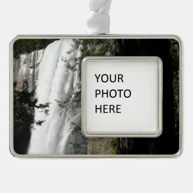 Vernal Falls III: Yosemite National Park Rahmen-Ornament Silber (Vorderseite)