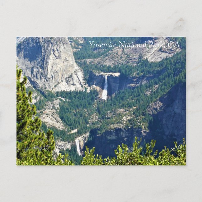 Vernal & Nevada Falls from Glacier Point, CA Postc Postkarte (Vorderseite)