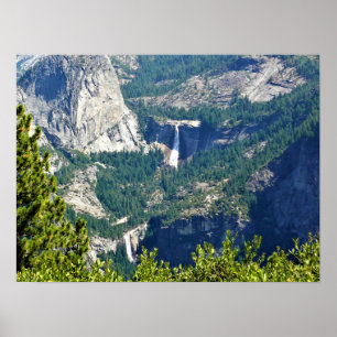 Vernal & Nevada Falls from Glacier Point, CA Poster