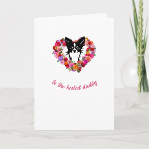 vernarrender Chihuahua-Vater Rosen Herz Vatertag Karte
