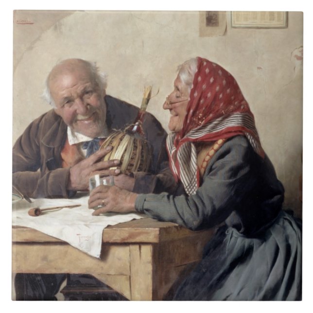 Vernarrte Erinnerungen (Öl auf Leinwand) Fliese (Vorderseite)