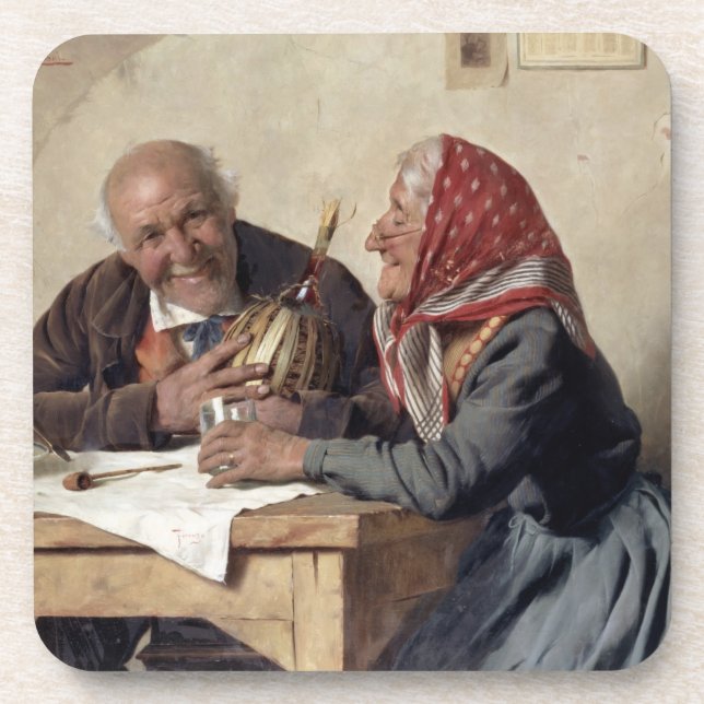 Vernarrte Erinnerungen (Öl auf Leinwand) Getränkeuntersetzer (Vorderseite)