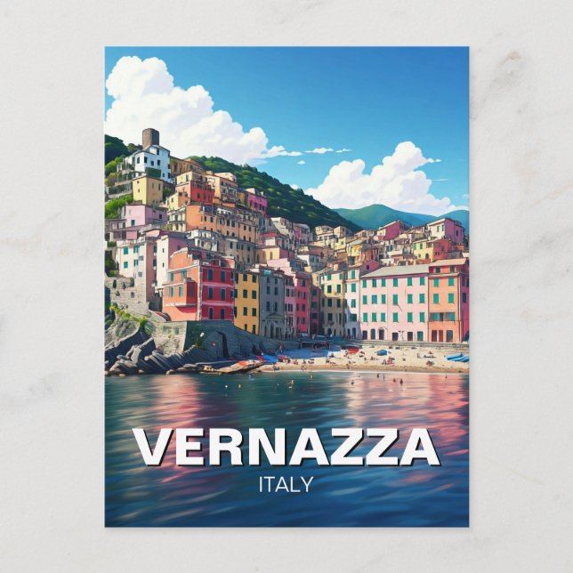 Vernazza, Cinqua Terra Magnet Postkarte (Vorderseite)