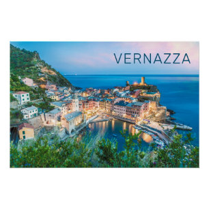Vernazza Cinque Terre La Spezia Italien Panorama Poster