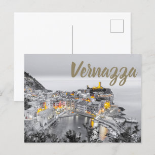 Vernazza Cinque Terre Ligurien Ein perfektes Woche Feiertagspostkarte