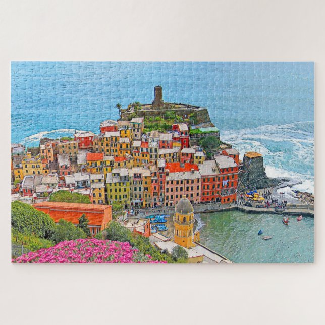 VERNAZZA - Cinque Terre - Panorama - Ligurien - Puzzle (Horizontal)