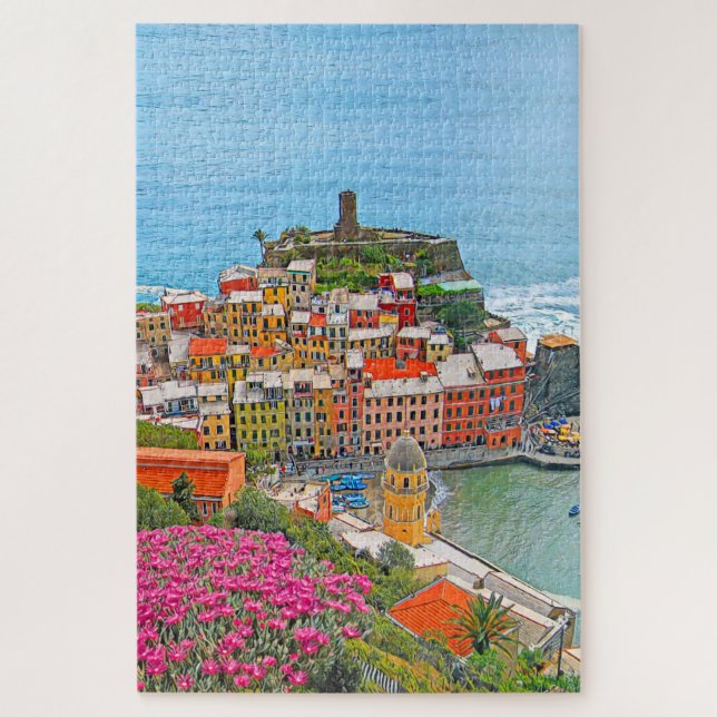 VERNAZZA - Cinque Terre - Panorama - Ligurien - Puzzle (Vertikal)