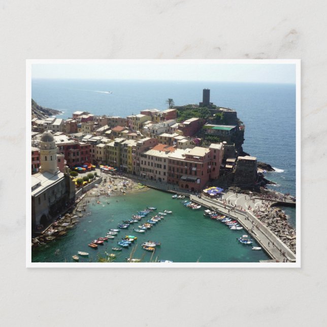 Vernazza Hafen Postkarte (Vorderseite)