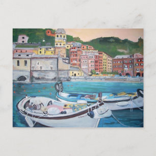 Vernazza Harbour Greetings Postcard Postkarte