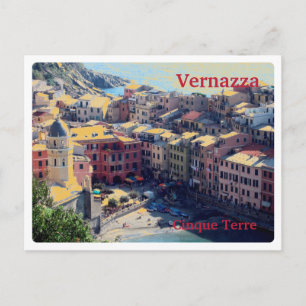VERNAZZA Italien - Cinque Terre - PANORAMA Postkar Postkarte