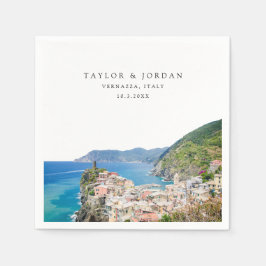 Vernazza Italien Wedding Cinque Terre Napkin Serviette