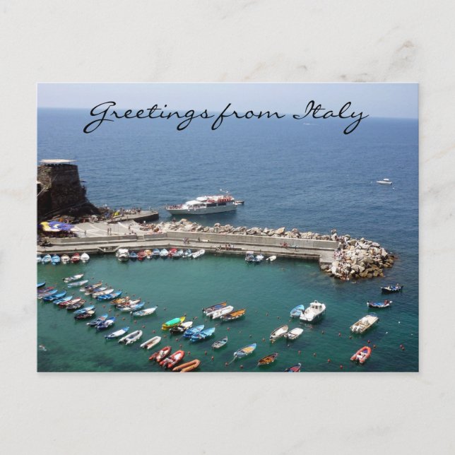 Vernazza italy Grüße Postkarte (Vorderseite)