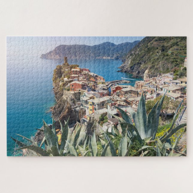 Vernazza Stadt im Cinque Terre Puzzle (Horizontal)