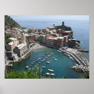 Vernazza von oben poster