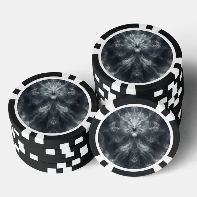 Vernebelte Erscheinung  Pokerchips (Stapel)