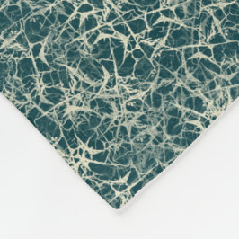 Vernetzung von Neuronen auf Aquamarin - nahtlos. Fleecedecke