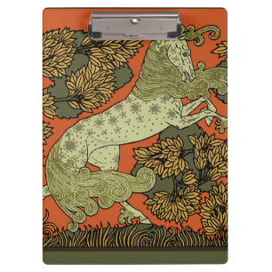 Verneuil Art Nouveau Pferd: Vintage-Reitkunst Klemmbrett