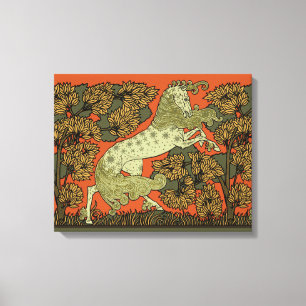 Verneuil Art Nouveau Pferd: Vintage-Reitkunst Leinwanddruck