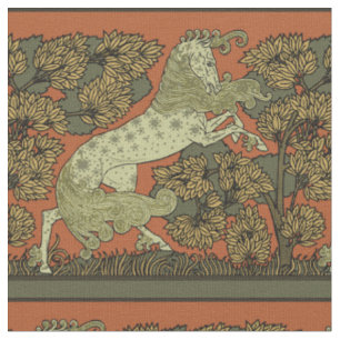 Verneuil Art Nouveau Pferd: Vintage-Reitkunst Stoff