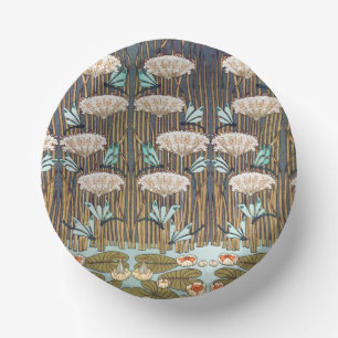 Verneuil Dragonfly Water Lily Art Nouveau: Vintage Pappteller