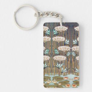 Verneuil Dragonfly Water Lily Art Nouveau: Vintage Schlüsselanhänger