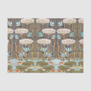 Verneuil Dragonfly Water Lily Art Nouveau: Vintage Seidenpapier