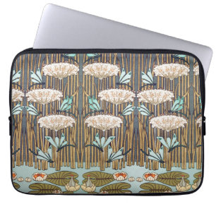 Verneuil Libelle Seerose Art Nouveau: Vintage Laptopschutzhülle
