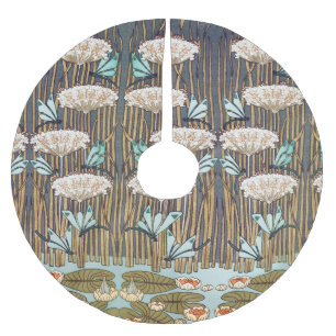 Verneuil Libelle Seerose Art Nouveau: Vintage Polyester Weihnachtsbaumdecke