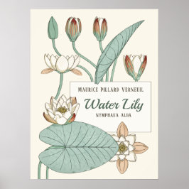 Verneuil Wasserlilie Dekorative Jugendstil-Blume Poster