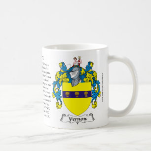 Vernon, der Ursprung, die Bedeutung und das Wappen Tasse