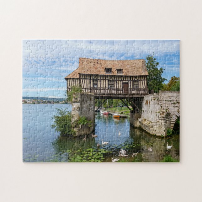 Vernon Old mill (vieux moulin) - Normandie, Frankr Puzzle (Horizontal)
