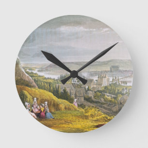 Vernon, "von den Ansichten über die Seine", Runde Wanduhr