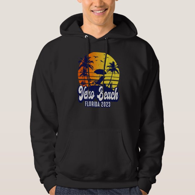 Vero Beach 2023 Florida Sunset Beach Retro Premium Hoodie (Vorderseite)